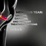 Meniscus tear locking and catching explained with knee anatomy and the meniscus highlighted in red