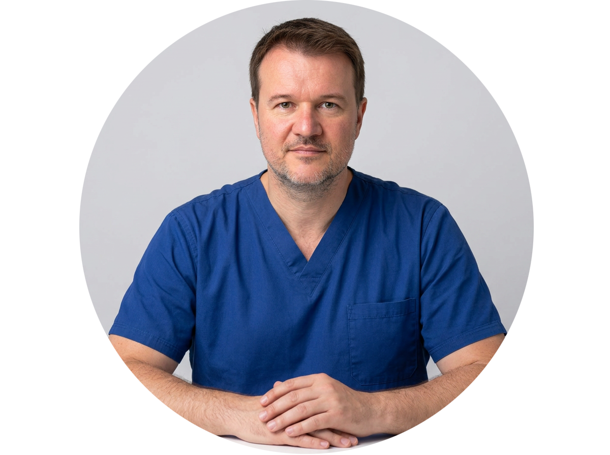 Dr Tomislav Cerovecki Orthopedic Surgeon in Blue Scrub