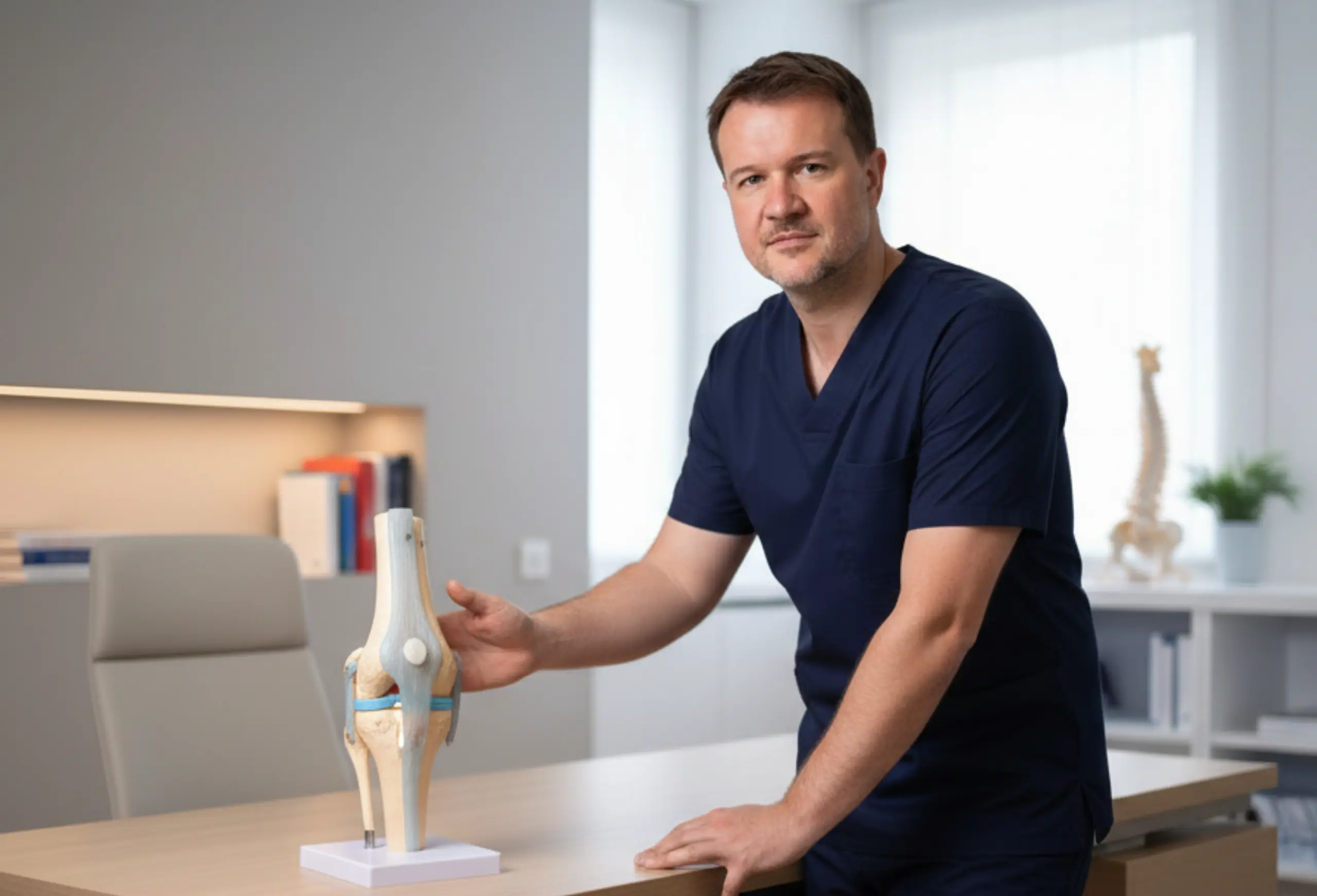 Dr Tomislav Cerovecki explain the knee anatomy as high reputation orthopedic surgeon and sport injury