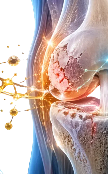 effect of PRP injection illustrated by effect of futuristic anatomy image