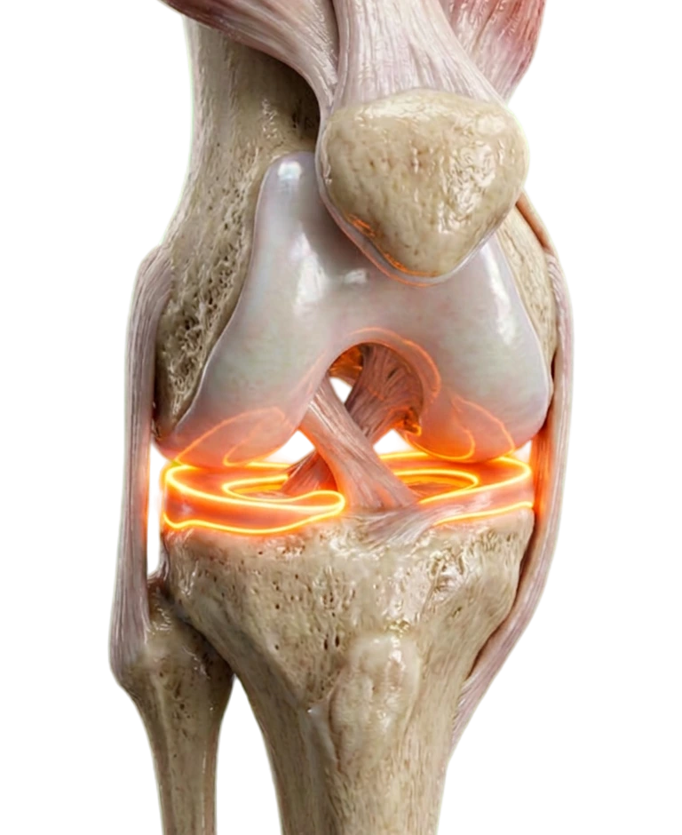 Meniscus and cartilage treatment Dubai knee anatomy illustration for meniscus repair, root repair and cartilage preservation by Dr. Tomislav.