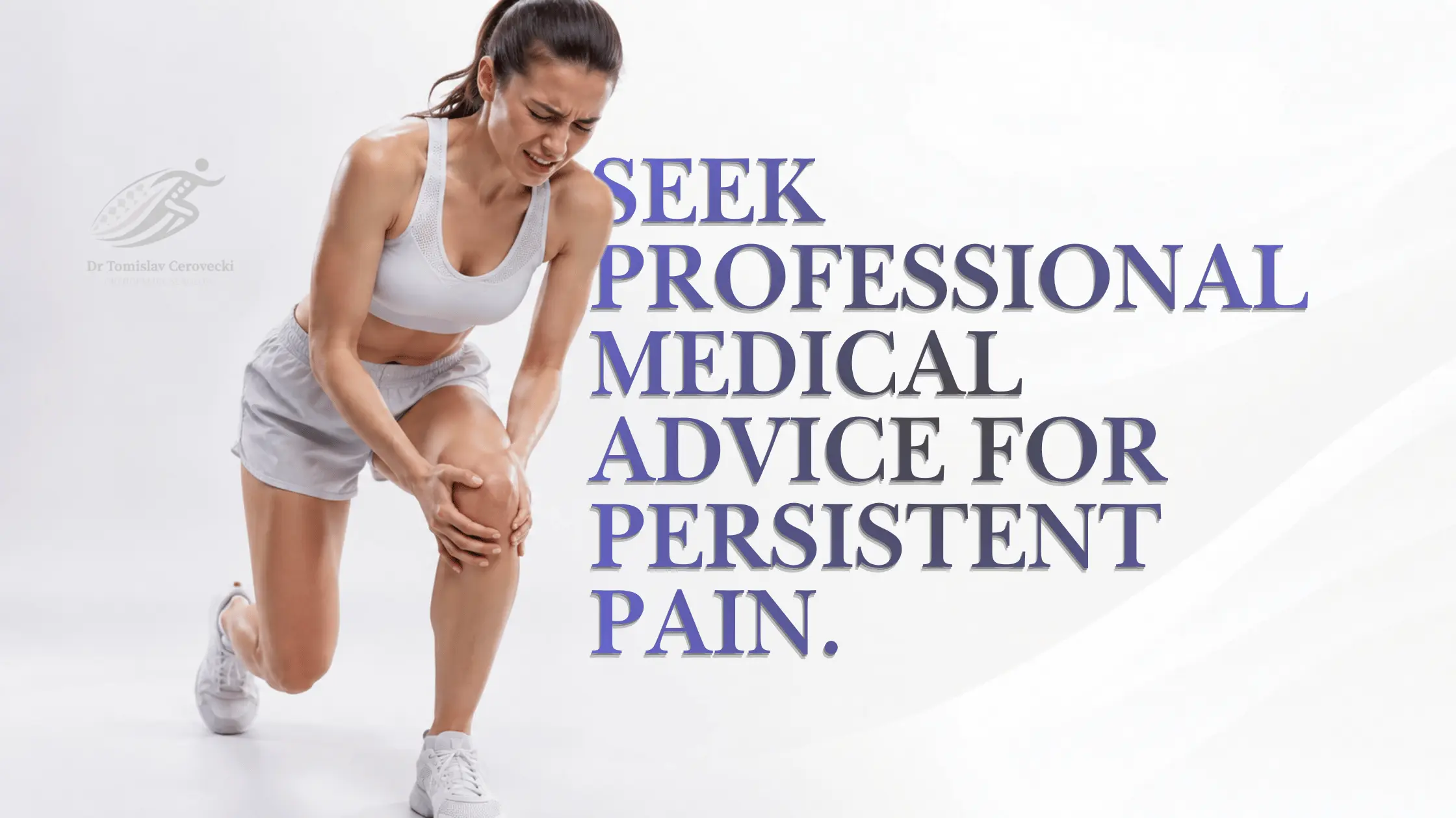 Active woman experiencing inner knee pain while running, seeking orthopaedic care in Dubai