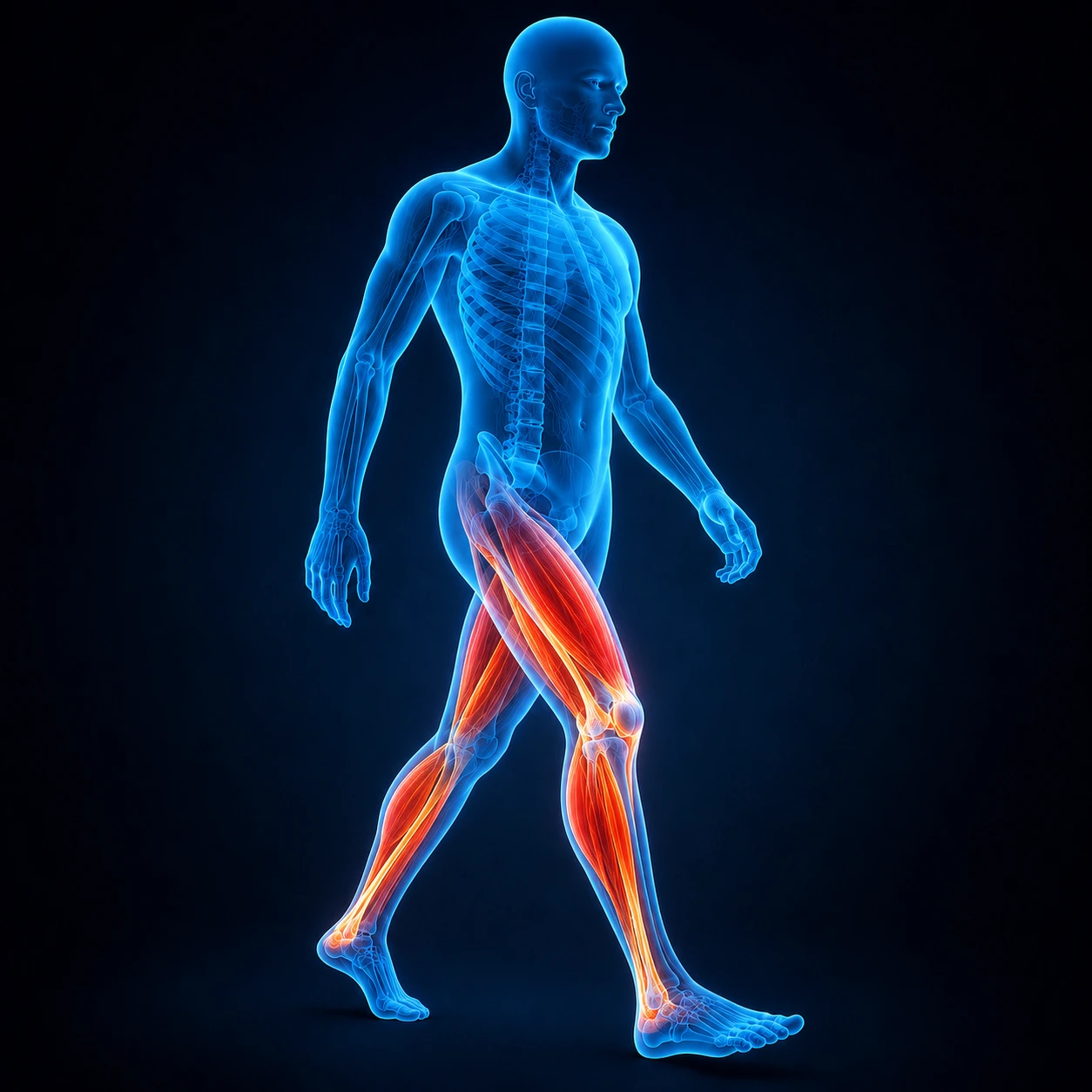 Tendon and muscle injuries Dubai illustration for Achilles tendon, patellar tendon, hamstring, calf and groin injury treatment by Dr. Tomislav.